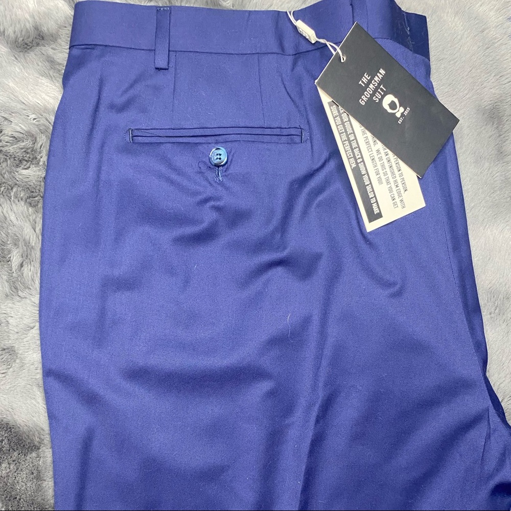 Navy Dress Pants (Unfinished Hem)